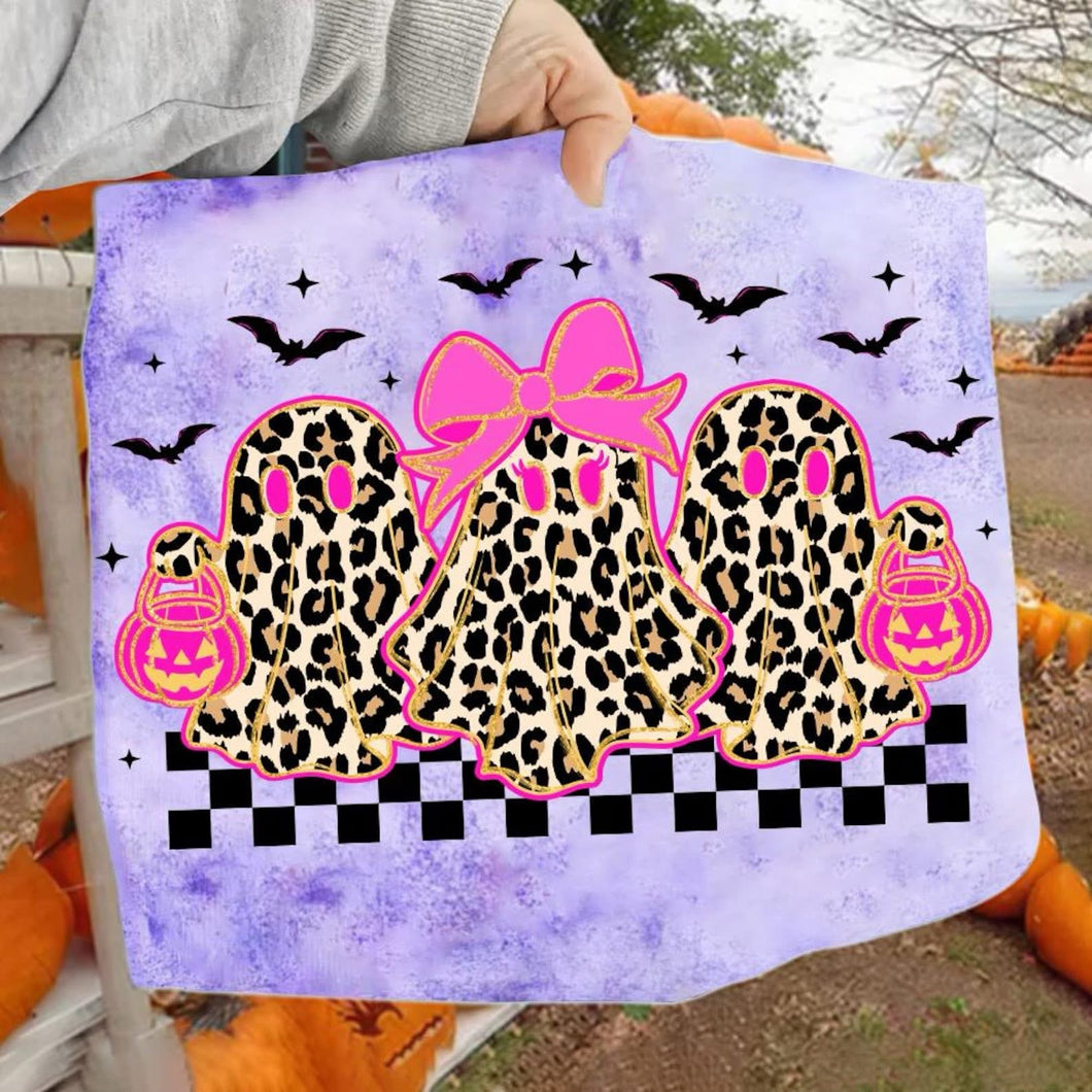 Pink & Leopard Halloween Ghost