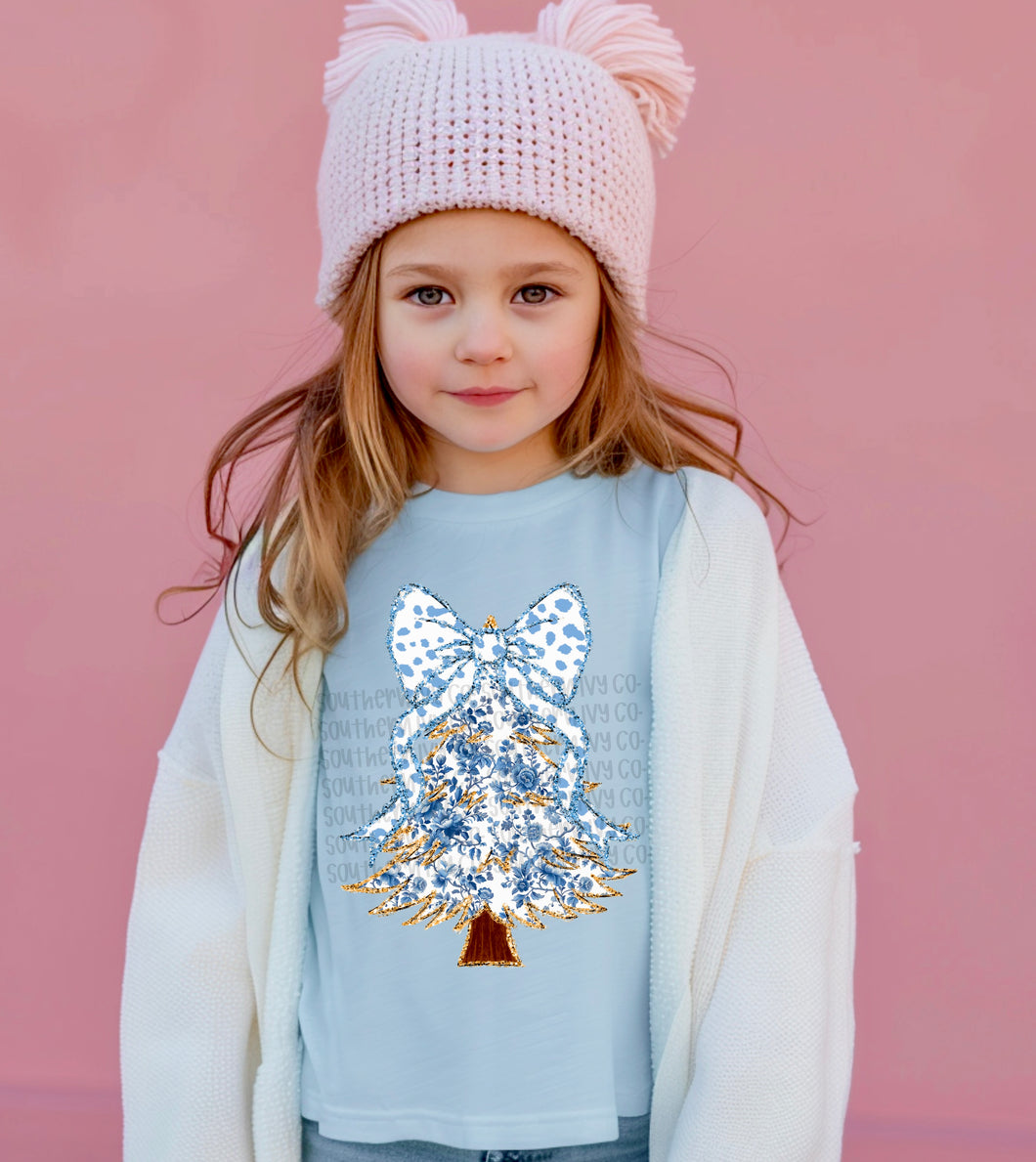 Blue Floral Christmas