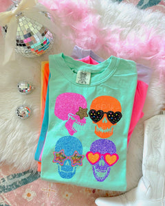 Glam Glitter Halloween Skull