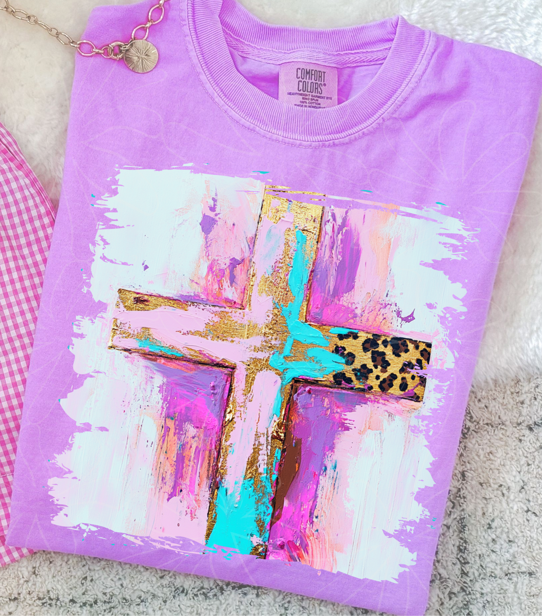 Preppy Messy Paint Cross