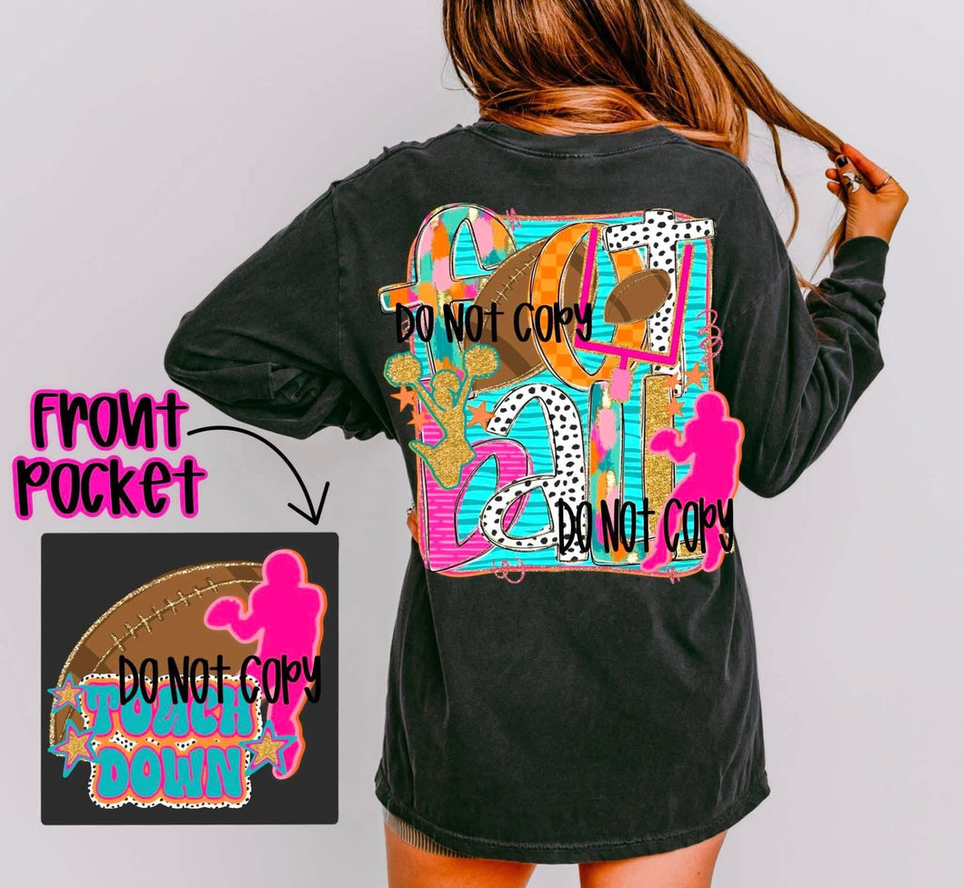 Neon Preppy Football