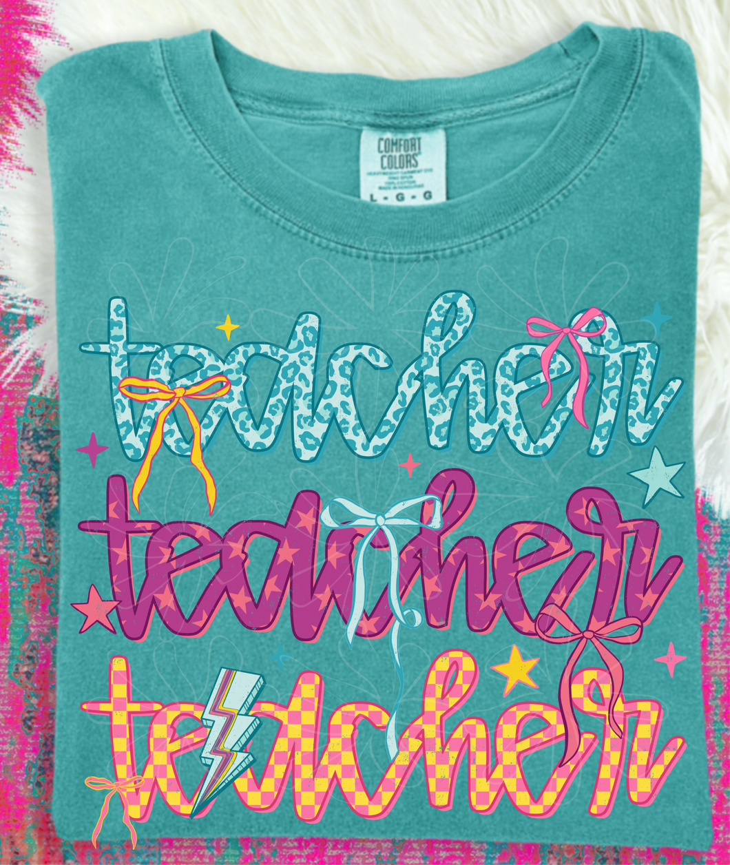 Coquette Colorful Leopard Teacher