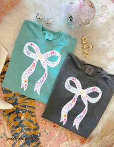 Preppy Floral Bow