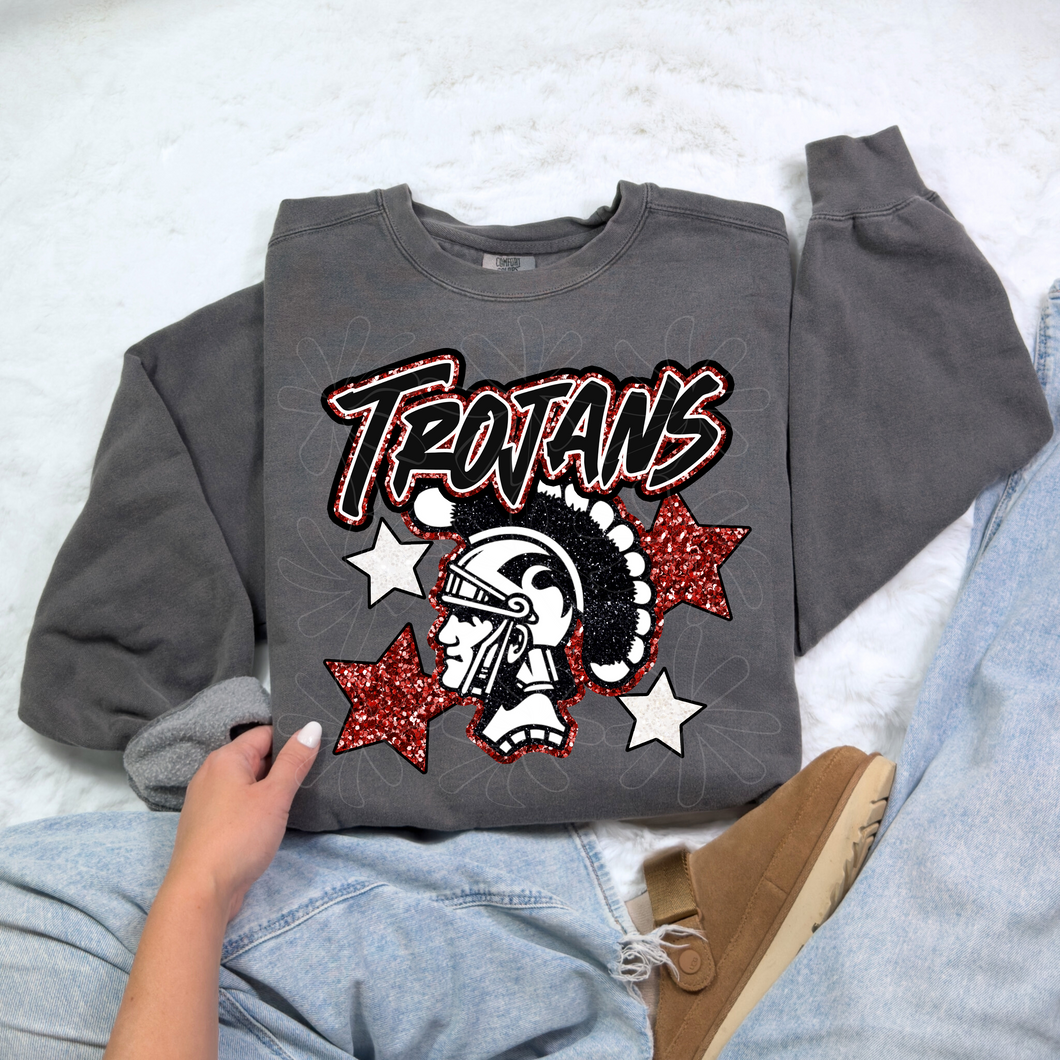 Retro Glitter Trojans