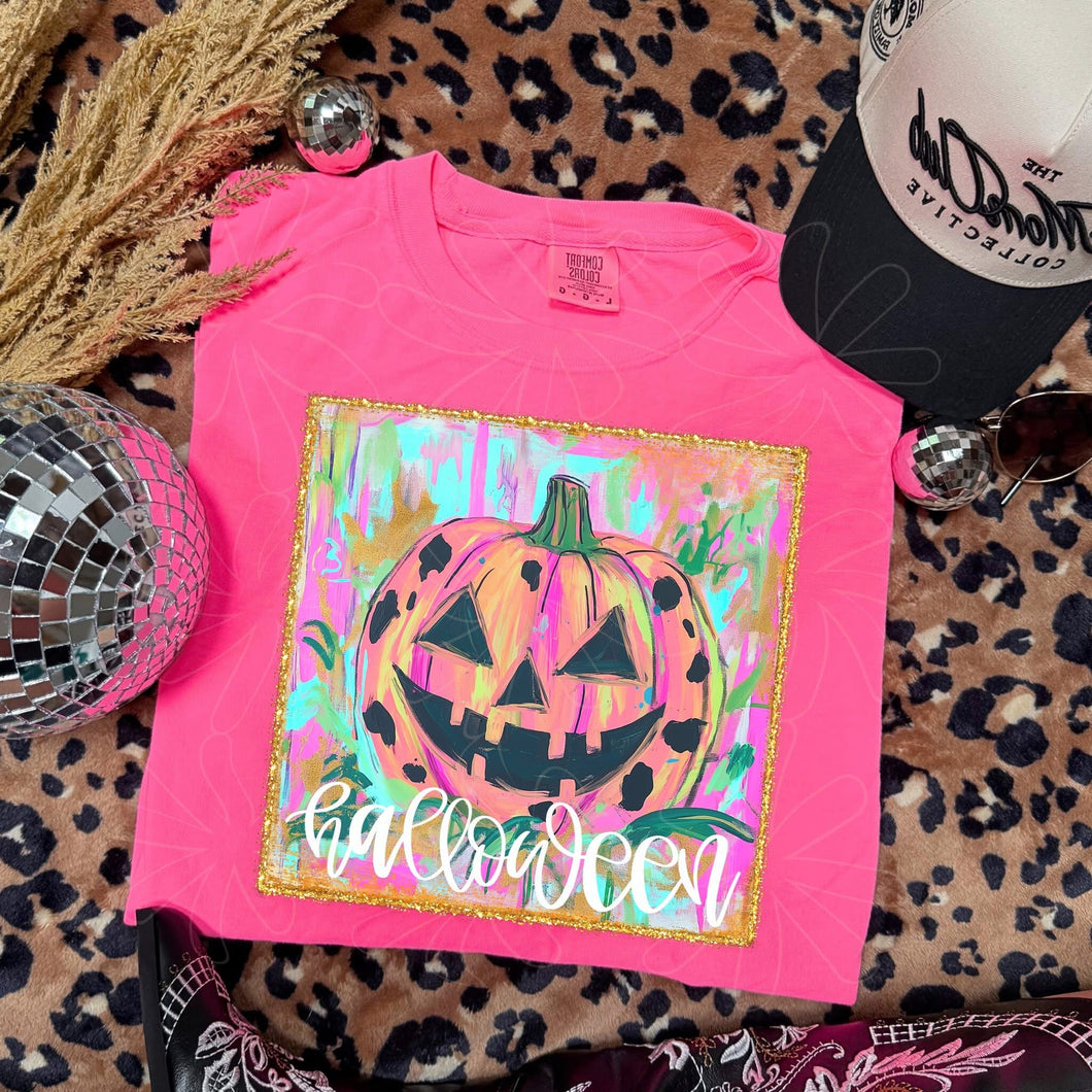 Preppy Brushstroke Colorful Halloween