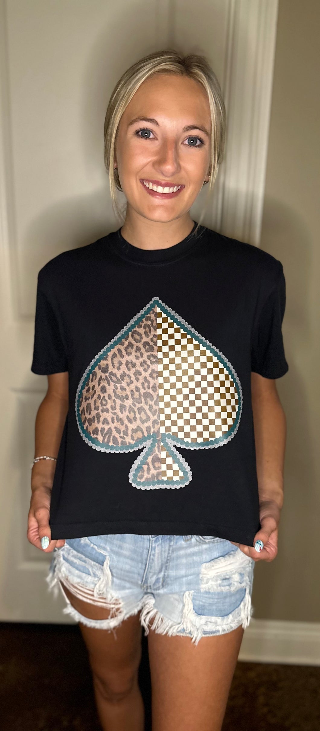 Western Aesthetic Checkered Leopard Spade