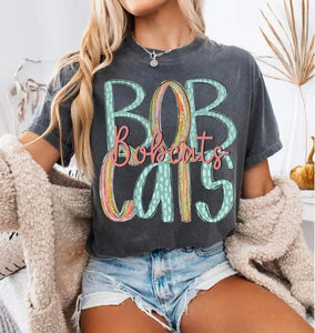 Colorful Brush Retro Bobcats
