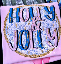 Load image into Gallery viewer, Blue Floral Holly &amp; Jolly
