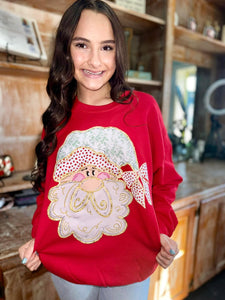 Floral Dalmatian Dot Santa