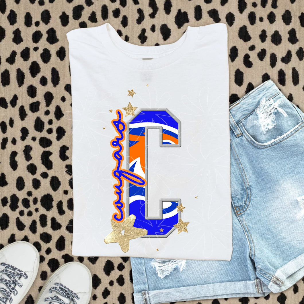 Preppy Initial Cougars