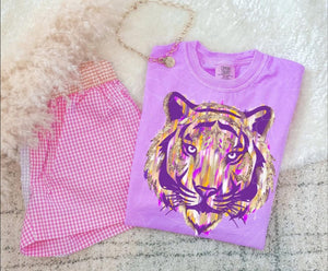 Preppy Brush Stroked Tiger