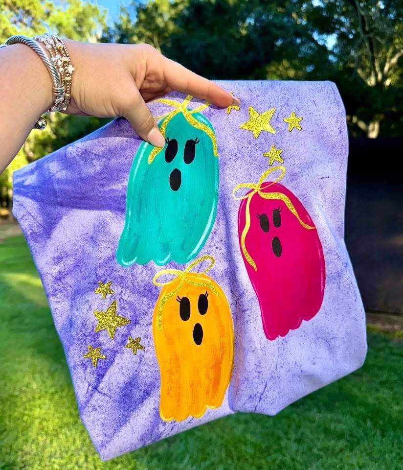 Faux Glitter Coquette Ghost