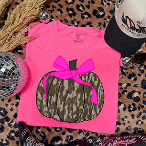 Preppy Camo Pink Pumpkin