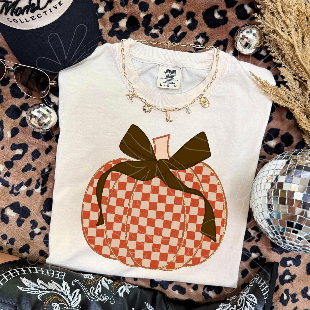 Checkered Coquette Pumpkin